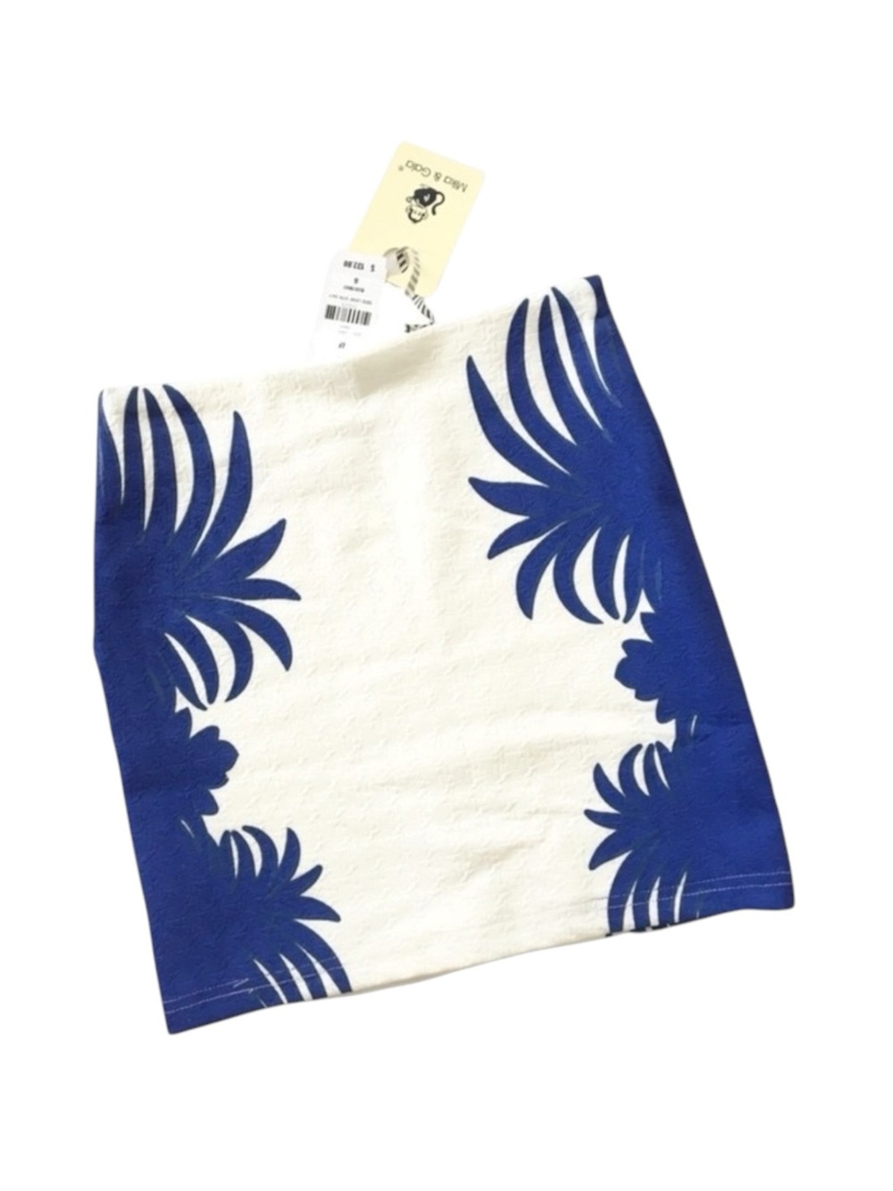 new LF Mika & Gala ༄ Textured Leaf Print Mini Skirt ༄ Jewel Tone Cobalt + White - Picture 4 of 16